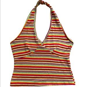 Vintage striped halter top